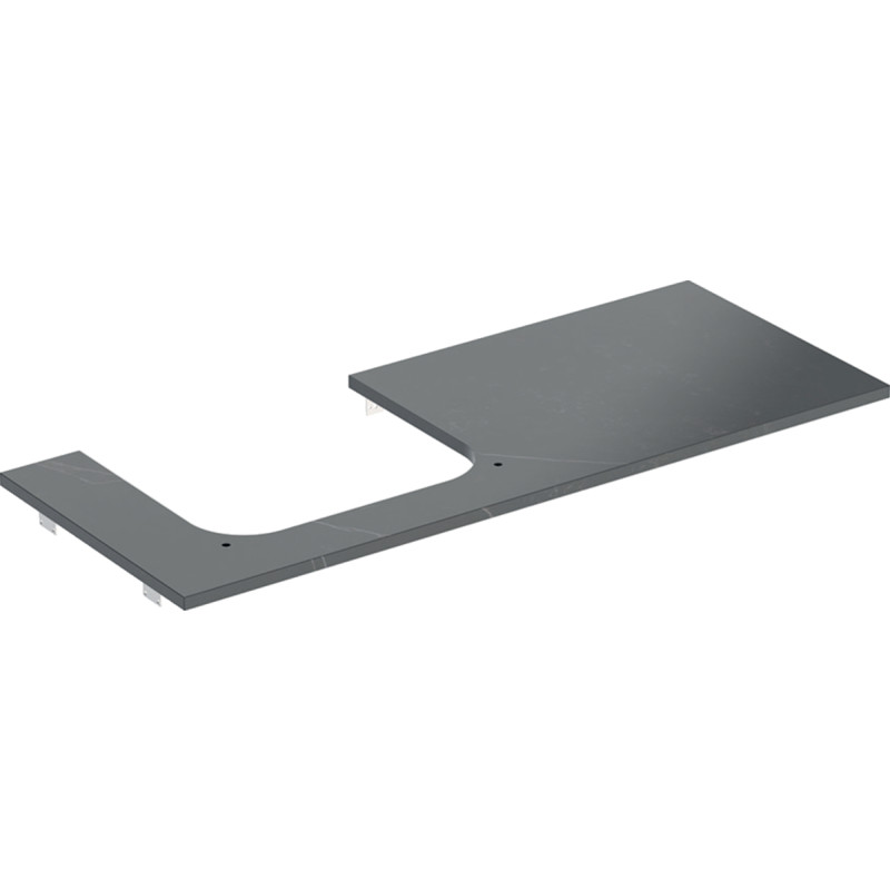 Geberit One bordplade, 119x47,3 cm, marmoreret sort