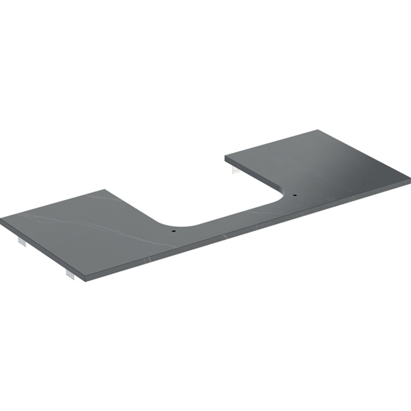 Geberit One bordplade, 119x47,3 cm, marmoreret sort