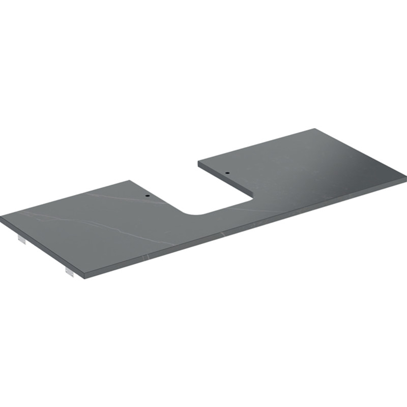Geberit One bordplade, 119x47,3 cm, marmoreret sort