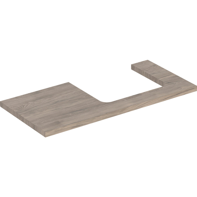 Geberit One bänkskiva, 104,2x47,3 cm, valnöt