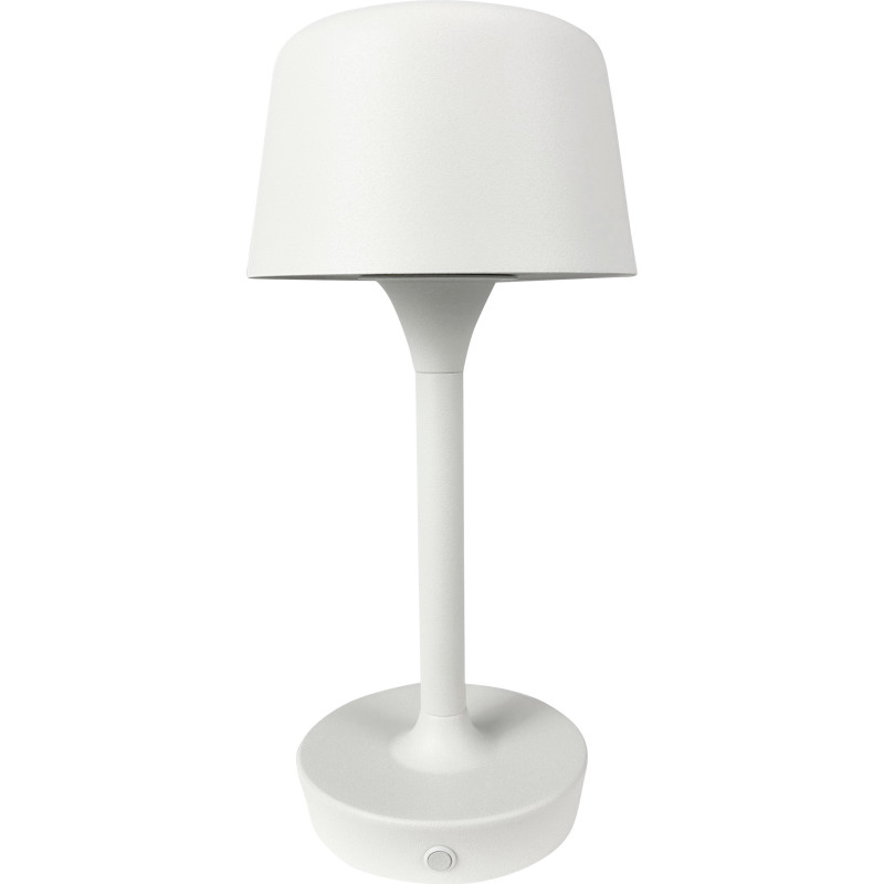 FLOW LED-bordlampe, hvid, højde 26 cm - Dyberg Larsen - Stue - Skandinavisk - Metal - Med én lyskilde