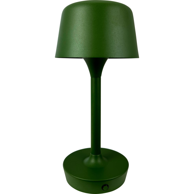 Flow LED-batteridrevet bordlampe, grøn, højde 25 cm - Dyberg Larsen - Stue - Skandinavisk - Metal - Med skærm