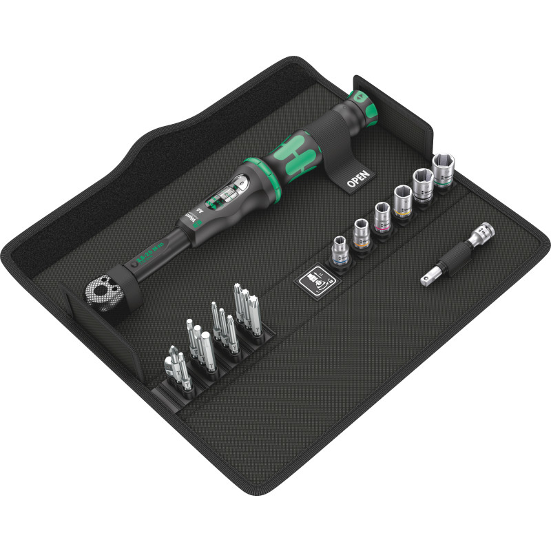 Wera Click-Torque A6 momentværktøjssæt, 2,5 – 25 Nm, 20 dele