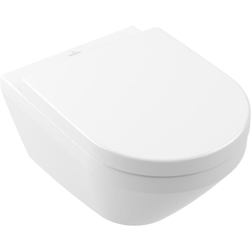Villeroy & Boch Architectura væghængt toilet, uden skyllekant, rengøringsvenlig, hvid