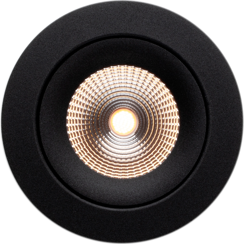 The Light Group One 360° SunLike indbygningsspot, 3000K, sort
