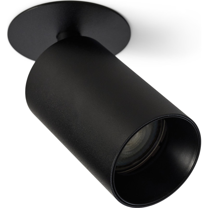 SpotOn Semi – drejelig spotlampe til delvis indbygning, sort – Antidark - Stue - Aluminium