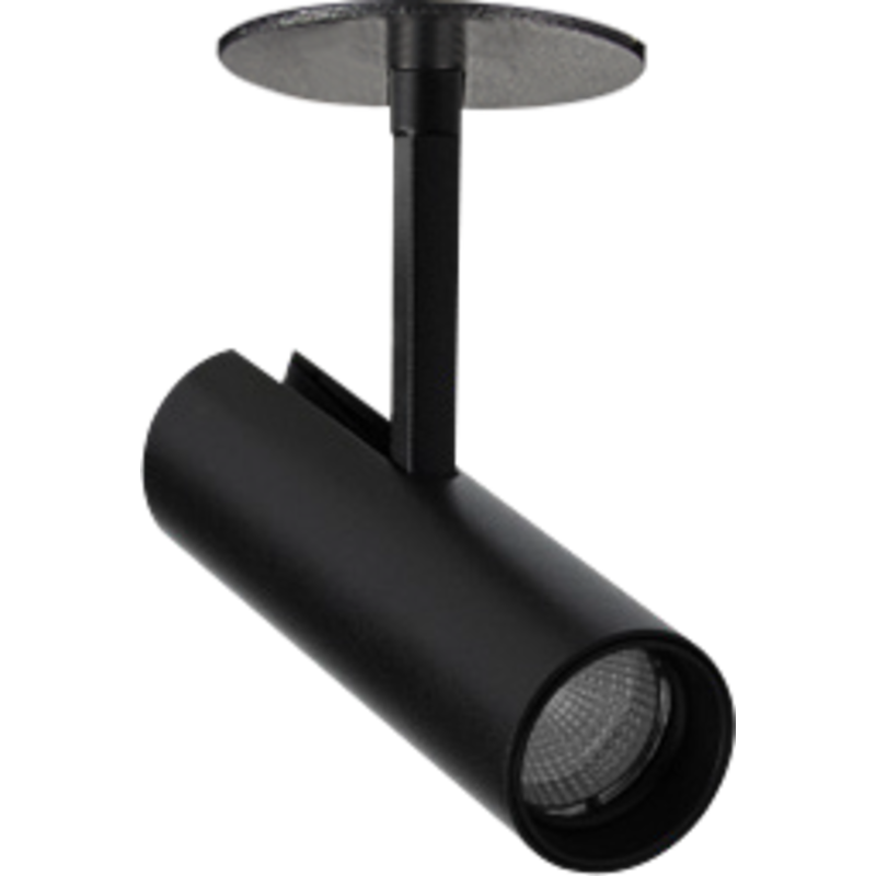 Tube Slim LED-indbygningsspot, 2700K, dæmpbar, sort - Antidark - Køkken - Aluminium