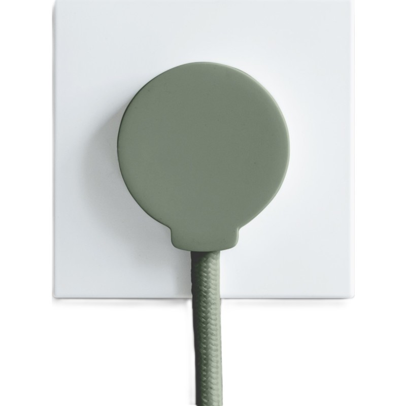 Norm F stickpropp, schuko, med jord, grön
