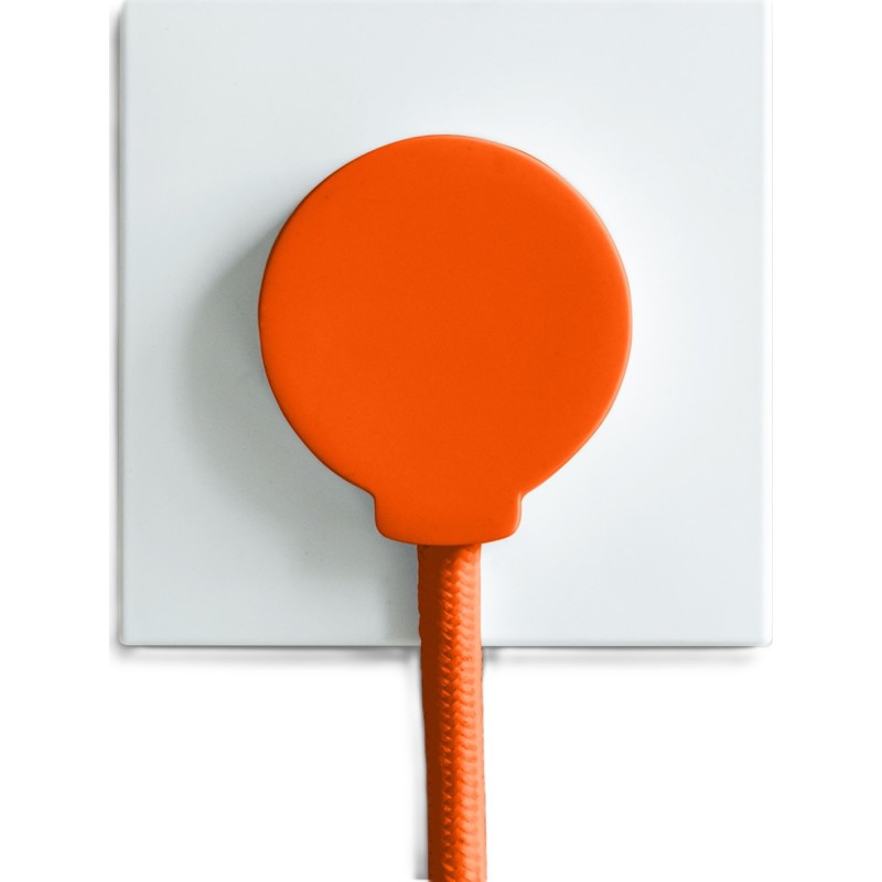 Norm F stickpropp, schuko, med jord, orange
