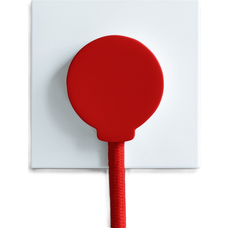 Norm F stickpropp, schuko, med jord, röd