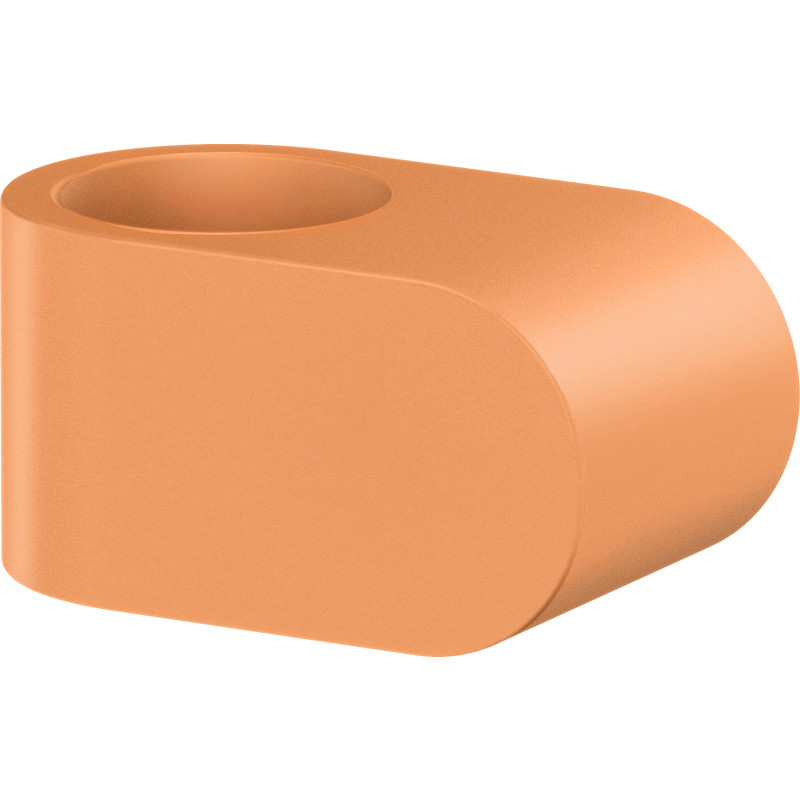 Beslagsboden dørstopper for dørhåndtag, orange