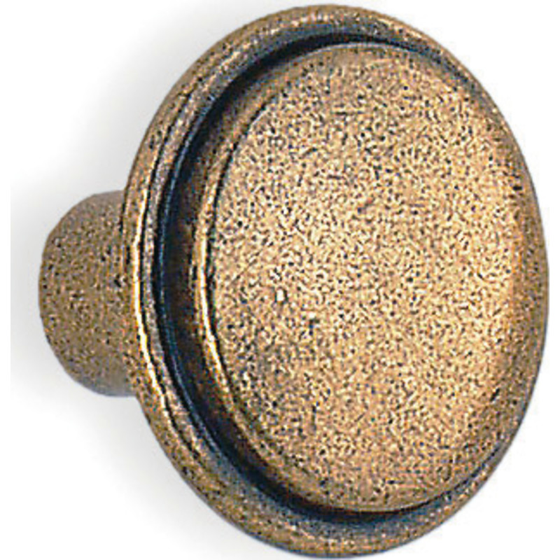 Beslagsboden knop, antik messing