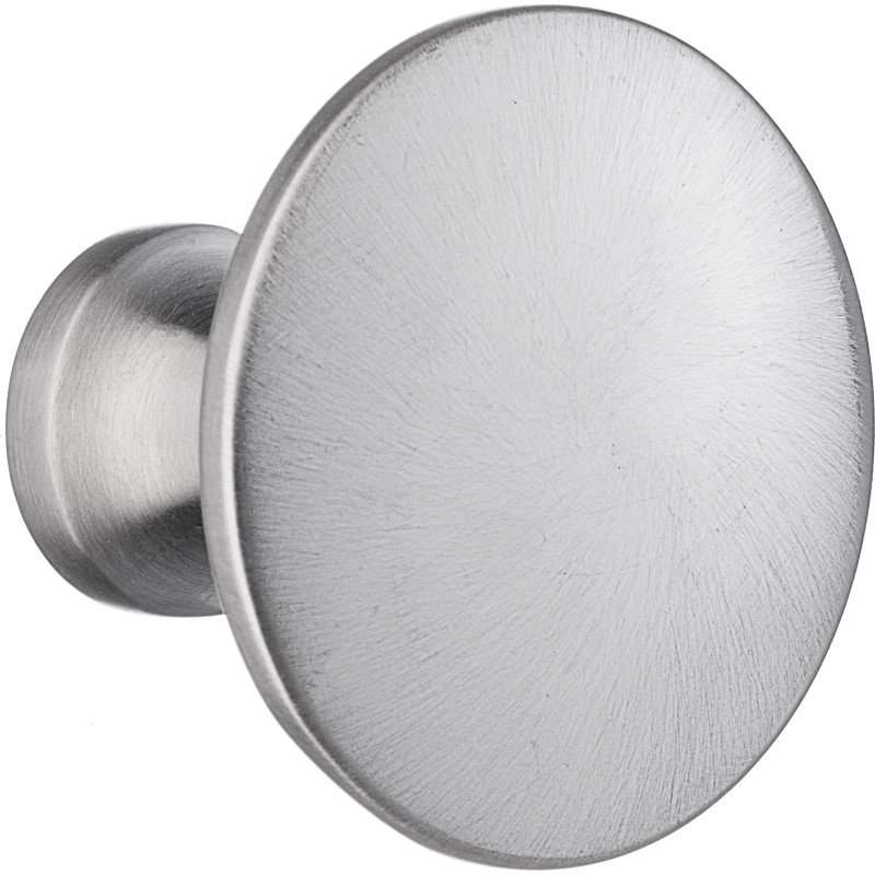 Beslagsboden knop, børstet krom