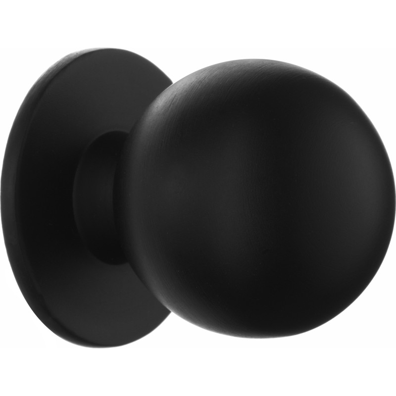 Beslagsboden knop, mat sort