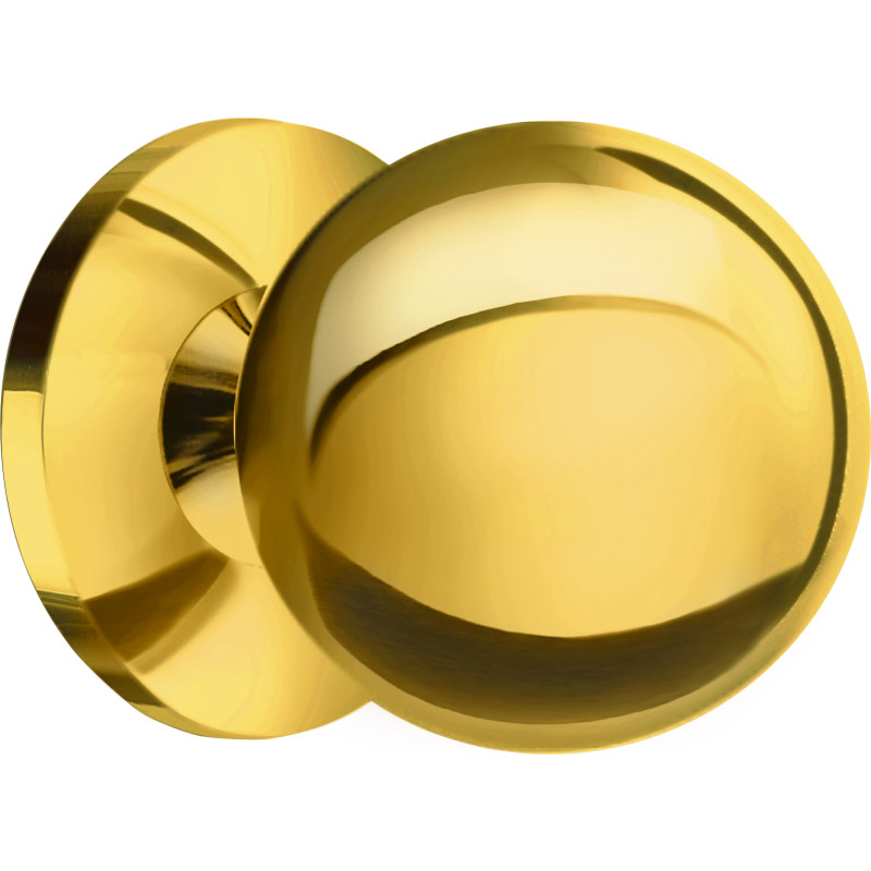 Beslagsboden knop, poleret messing