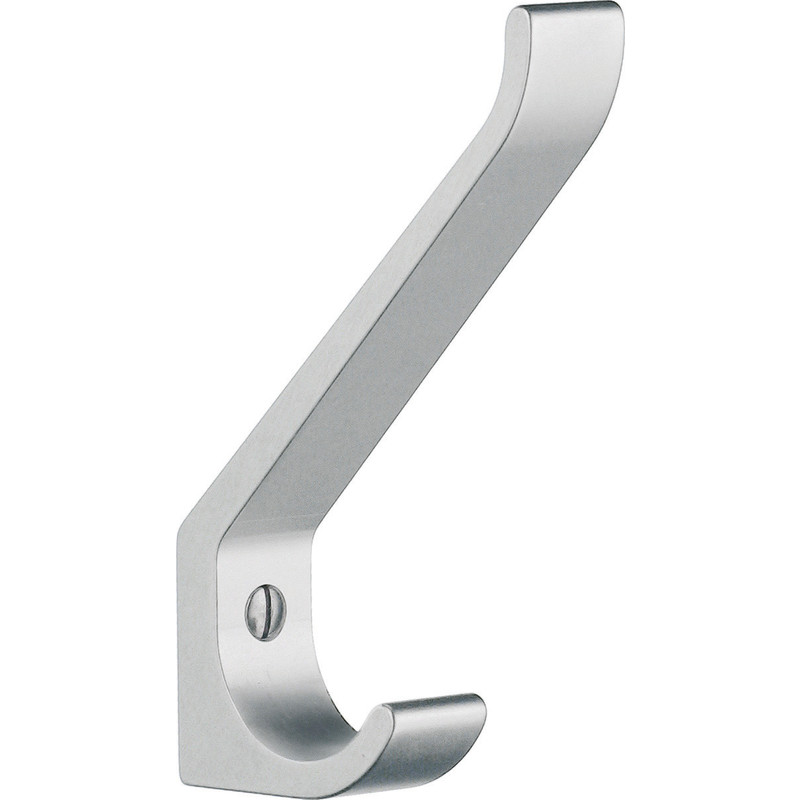 Beslagsboden handdukskrok, matt aluminium