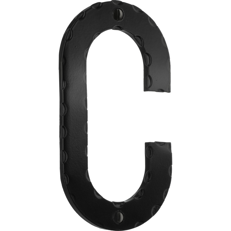 Beslagsboden Smedbo husbokstav, C, svart