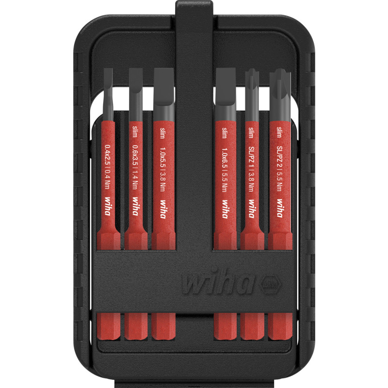 Wiha 43158, 6 stk, Stjerneskruetrækker, Åbning, PZ 1, PZ 2, 2.5,3.5,5.5,6.5 mm, 142 g