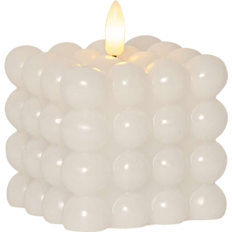 12 stk Star Trading Flamme Dot Bubble LED stearinlys, hvid