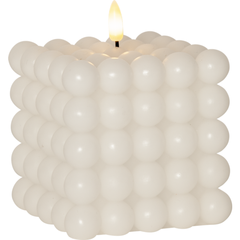 Star Trading Flamme Dot Bubble LED stearinlys, hvid