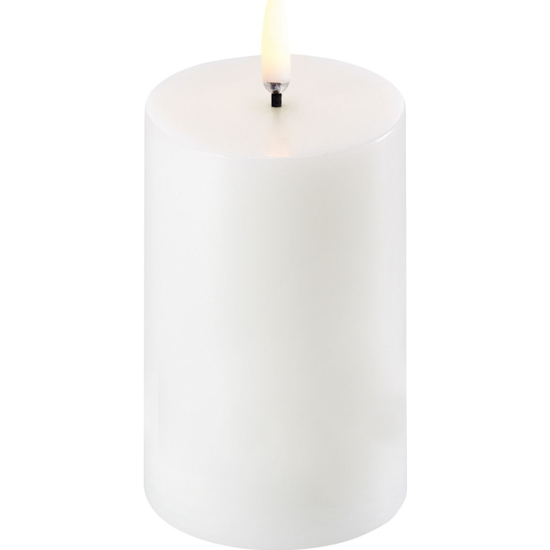 Mini Pillar Candle LED Lys - B5 x H7,5 - Hvid - Uyuni Lighting