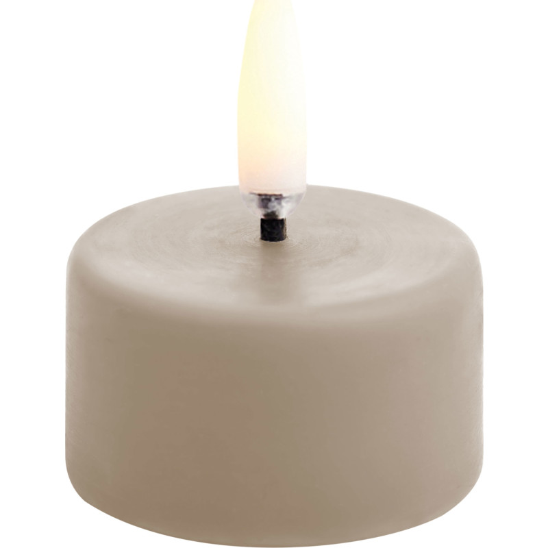 Uyuni LED fyrfadslys, batteri, beige