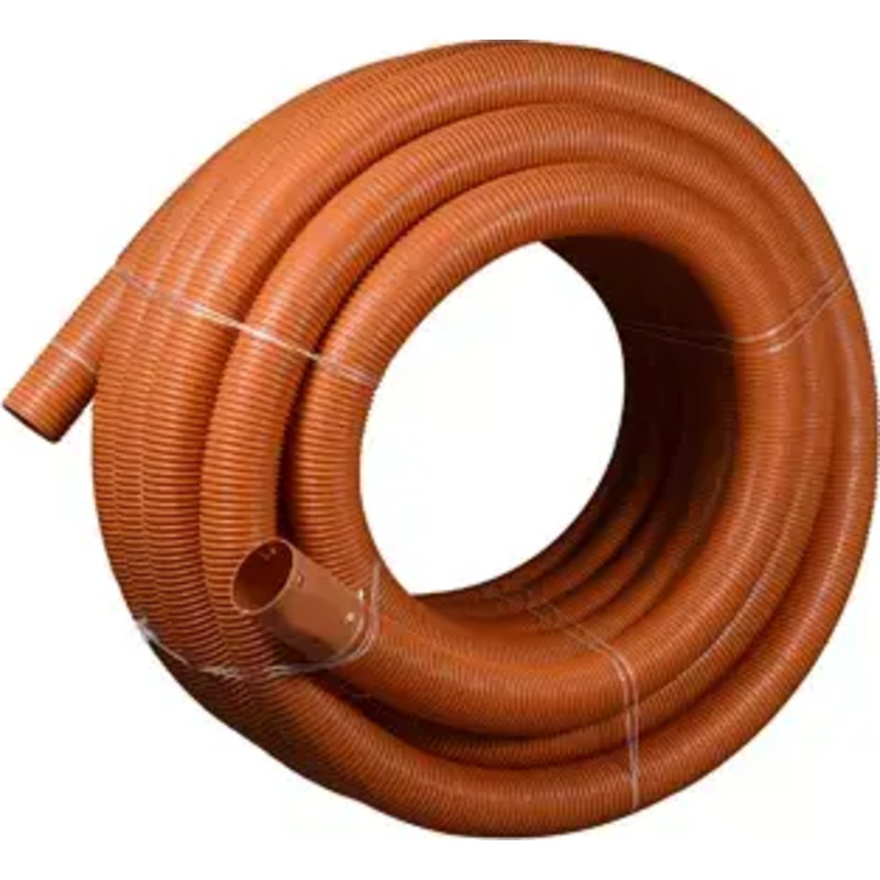 50 meter Wavin PVC dräneringsrör 60/50 mm, röd