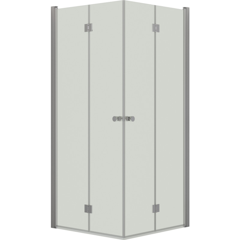 Dansani Match brusehjørne, model B+B, 79x99, klart glas, satin profil