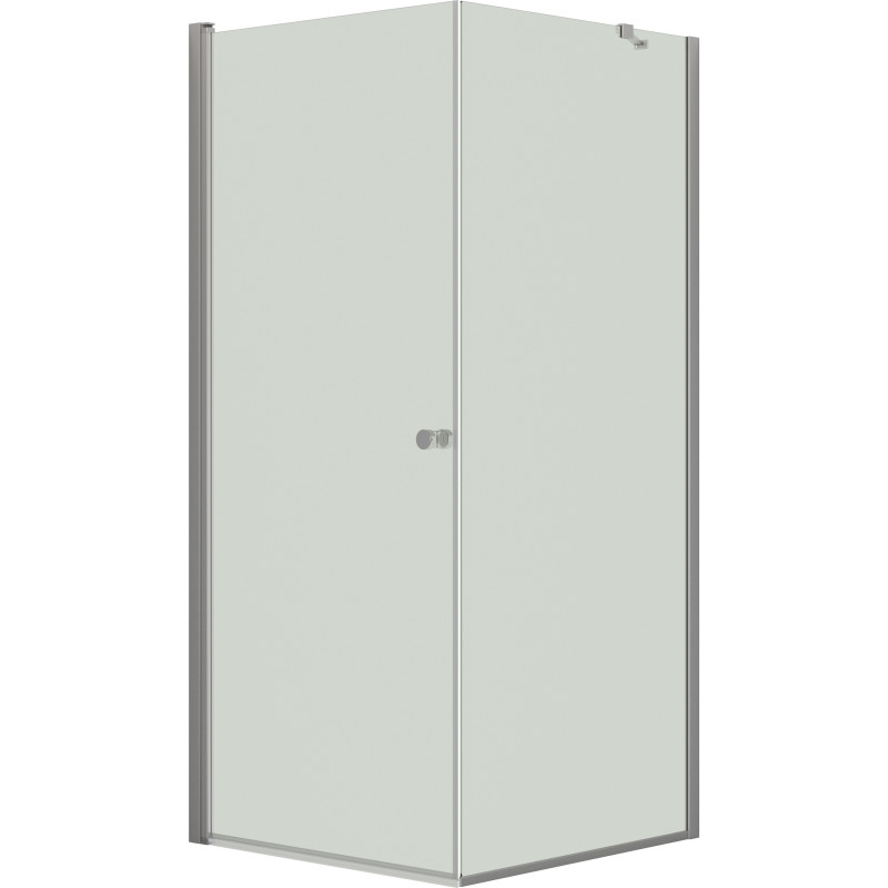 Dansani Match hörndusch, modell A+D, dörr och vägg, 99x99 cm, klart glas, satin profil