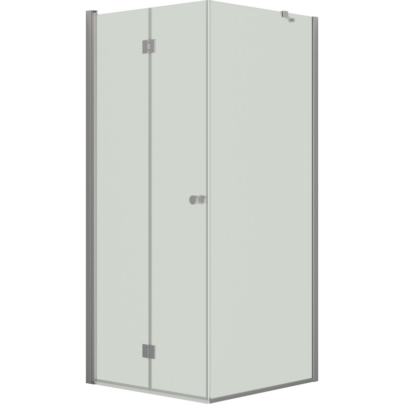 Dansani Match hörndusch, modell B+D, dörr och vägg, 89x89 cm, klart glas, satin profil