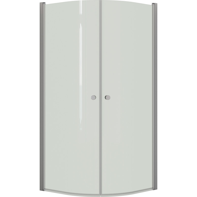 Dansani Match hörndusch, modell E+E, 89x89 cm, klart glas, satin profil
