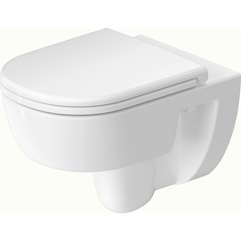 Duravit D-Code v&auml;ggh&auml;ngd toalett, utan spolkant, vit