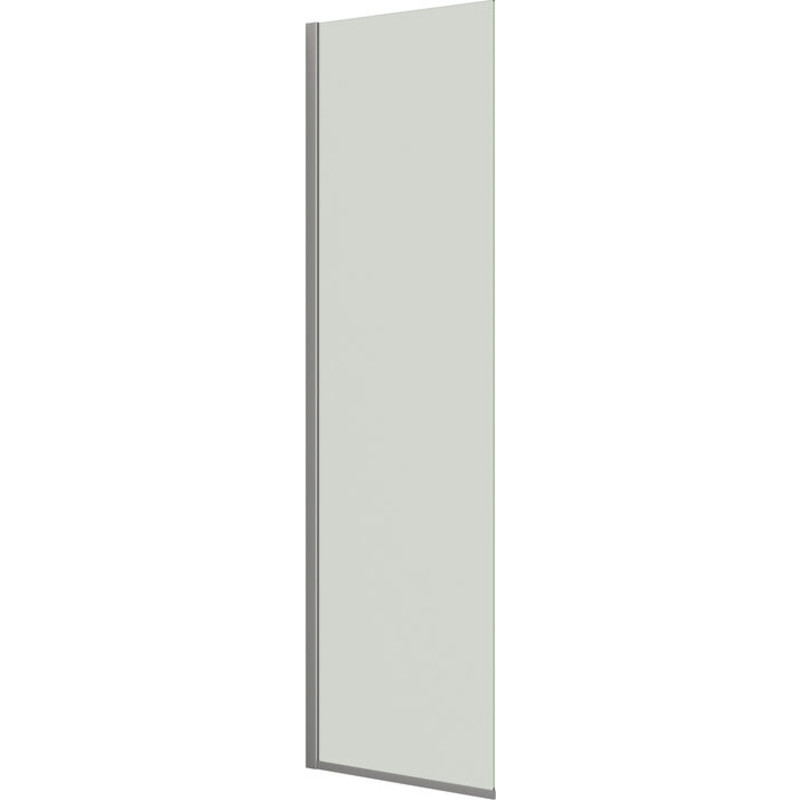 Dansani Match brusevæg, model D, 47 cm, klart glas, satin profil
