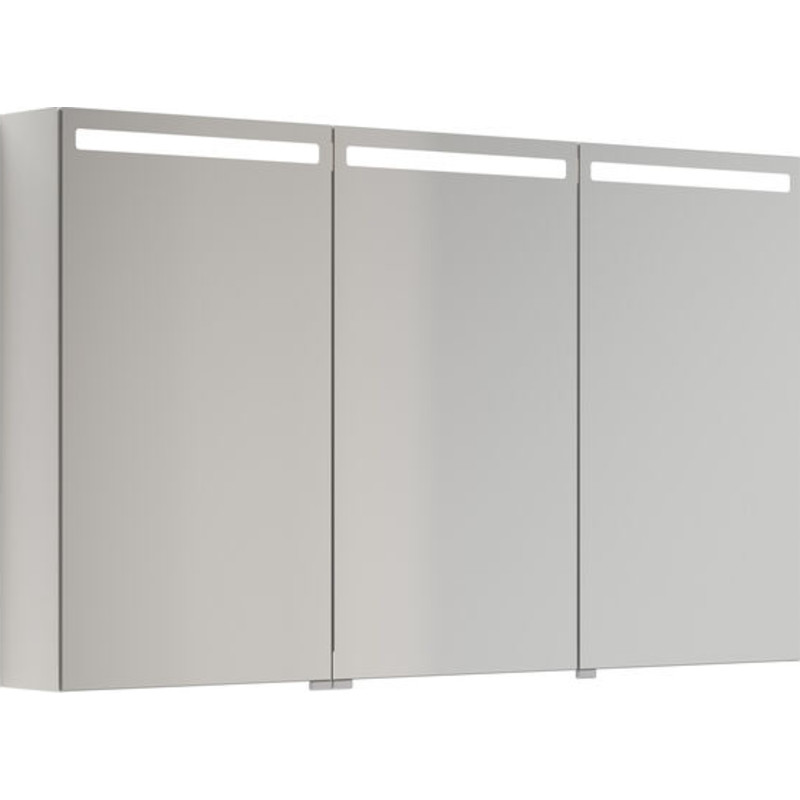 Dansani Mido+ Top spejlskab med lys, 120x70 cm, hvid højglans