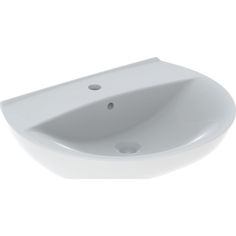 Ifö Spira håndvask 60 cm, buet forkant, m/hh m/overløb.