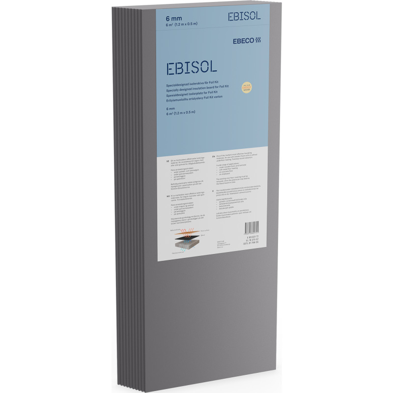 Ebeco Ebisol isoleringsskivor, 6 m², 6 mm