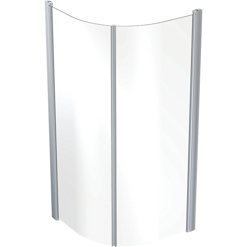 Contura Shower Space brusehjørne, 89x89 cm, klart glas, aluminium profil