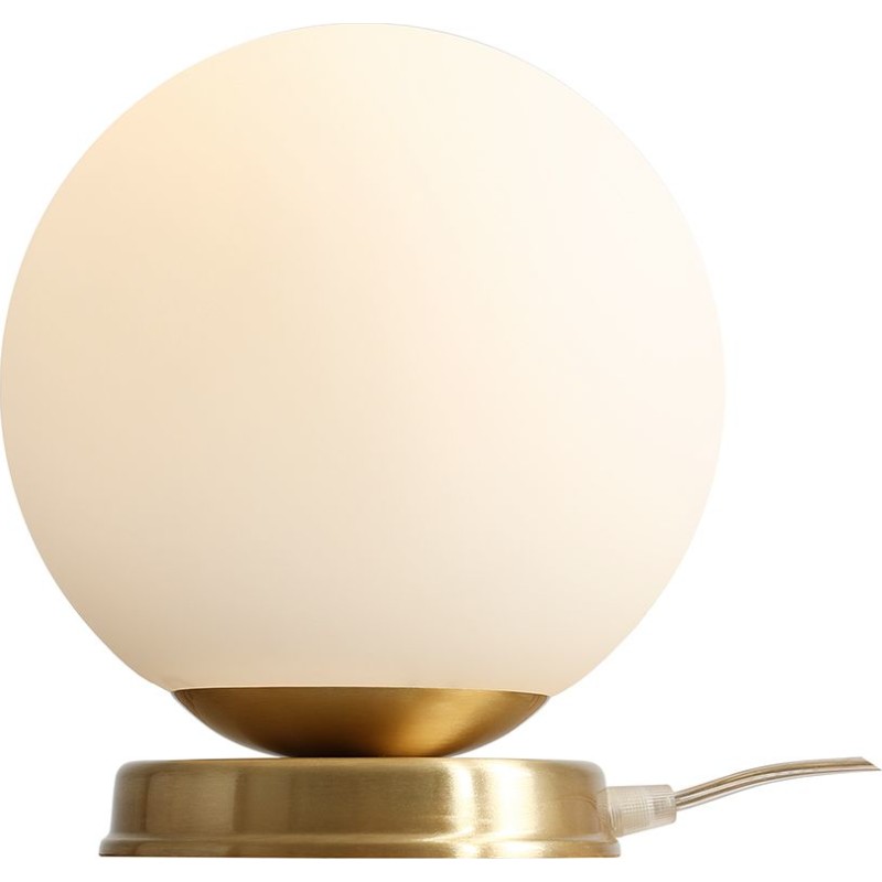 Aldex Ball bordslampa, m&auml;ssing, &Oslash;20 cm
