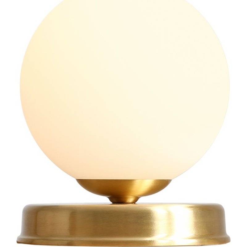 Aldex Ball bordslampa, m&auml;ssing, &Oslash;17 cm