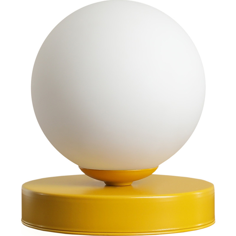 Aldex Ball bordslampa, gul, &Oslash;17 cm