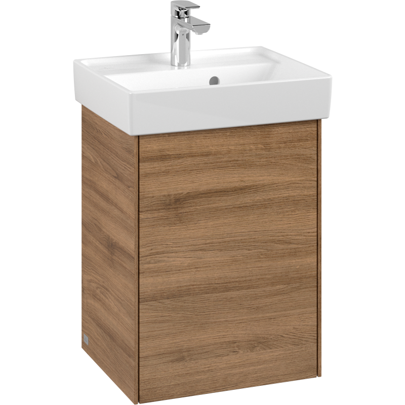 Villeroy & Boch Collaro tvättställsunderskåp, 41x34,4 cm, vänster, mörk ek