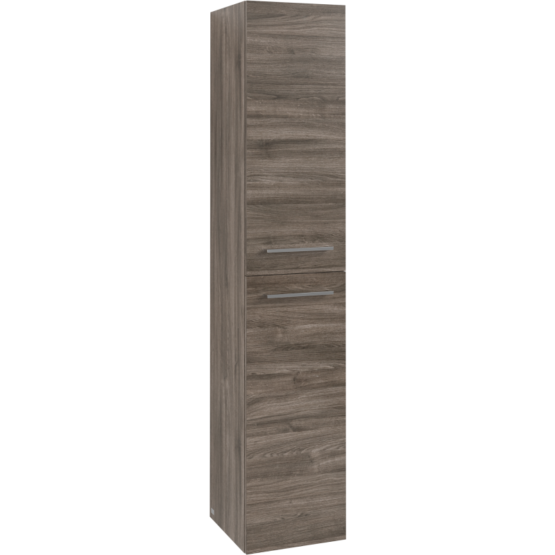 Villeroy & Boch Avento A895 väggskåp, 34,6x176 cm, vänster, grå ek