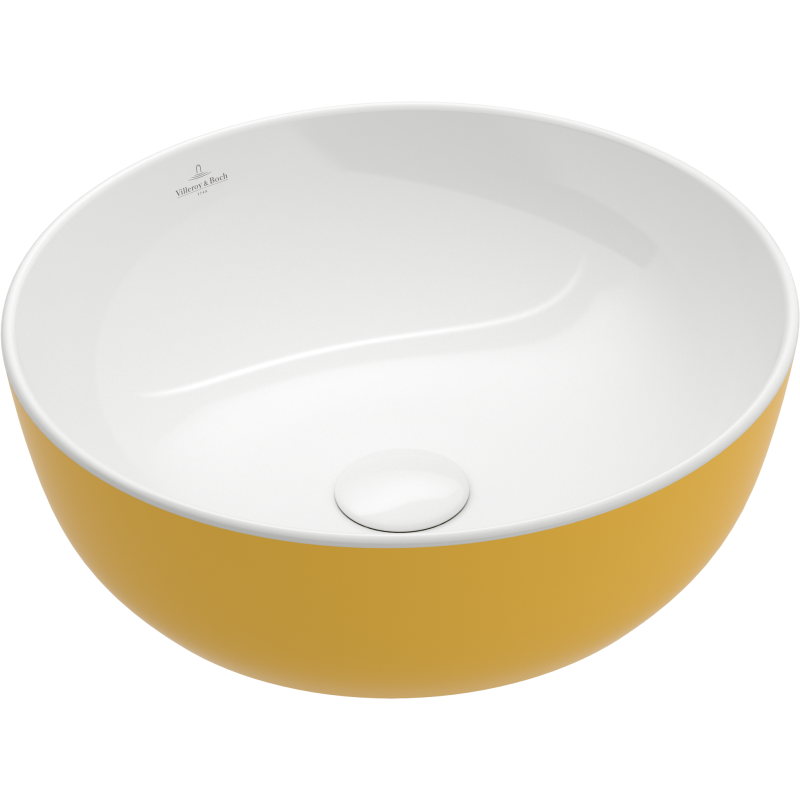 Villeroy & Boch Artis håndvask, Ø43 cm, gul