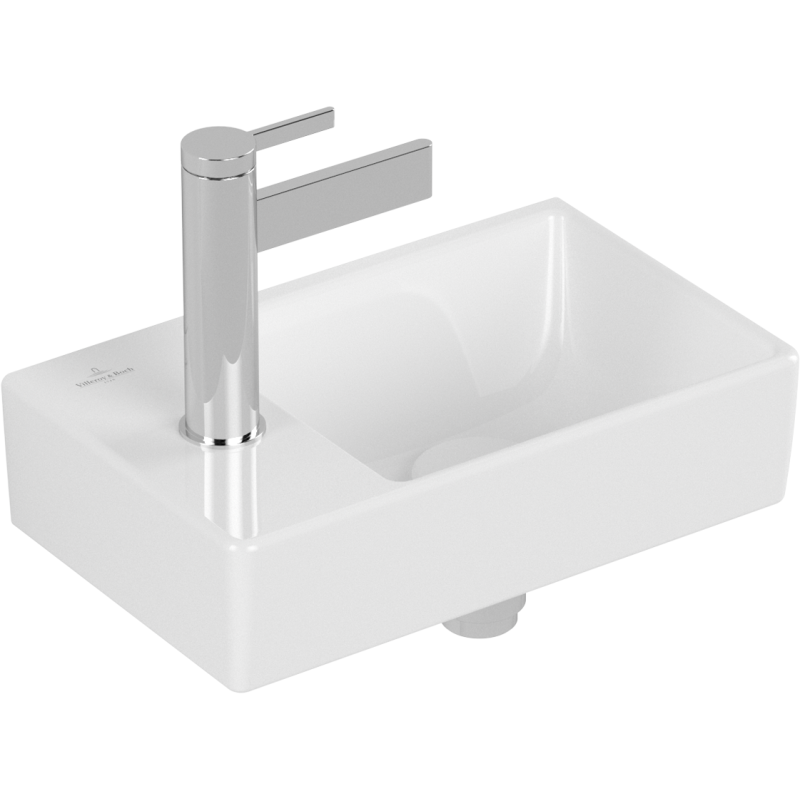 Villeroy & Boch Avento tvättställ, 36x22 cm, vänster, vit