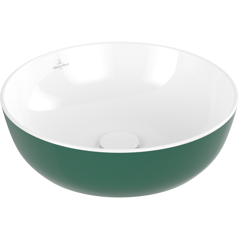 Villeroy & Boch Artis håndvask, Ø43 cm, mørkegrøn