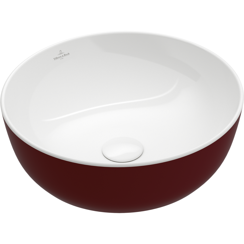 Villeroy & Boch Artis håndvask, Ø43 cm, mørkerød