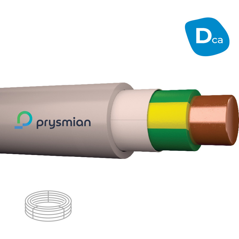 100 meter Prysmian Afumex installationskabel, 1G2,5 mm², 100 meter
