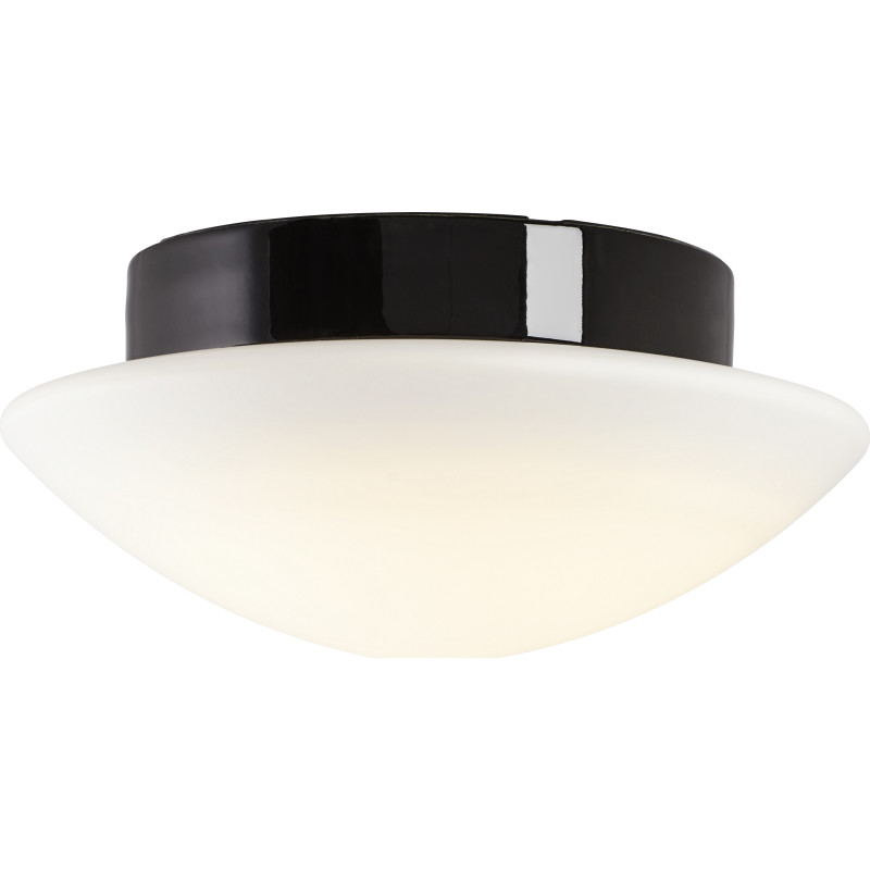 Plafond Solhem svart, matt opalglas LED 12W 3000K