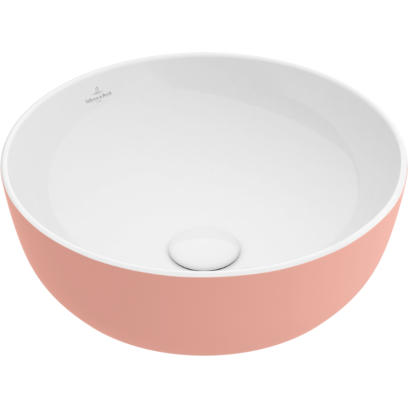 Villeroy & Boch Artis tvättställ, Ø43 cm, ljusrosa