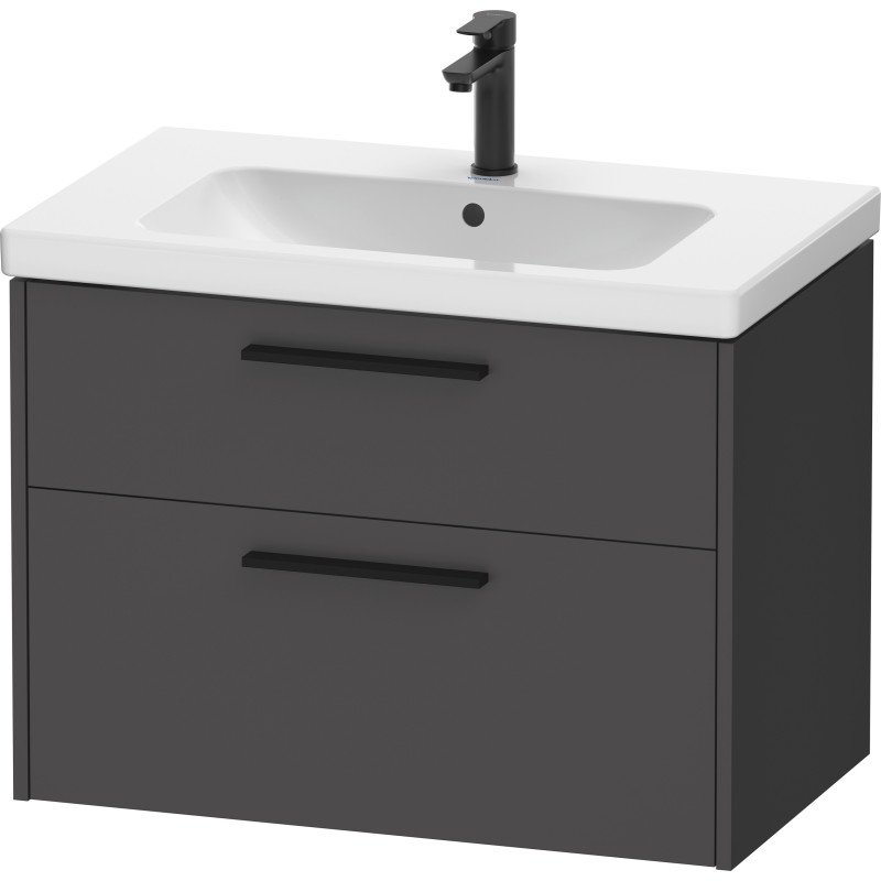 Duravit D-Code møbelpakke, 80x48 cm, mat sort